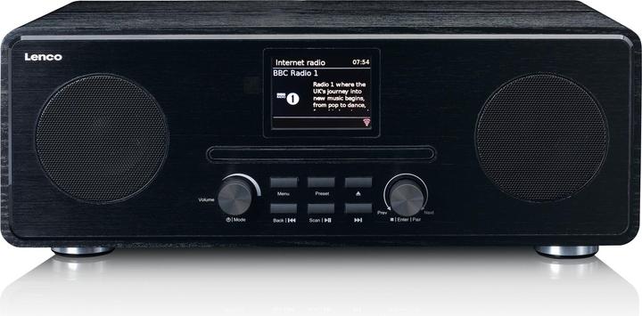 Produktbild Lenco DIR-261BK (DAB+, FM, Internetradio, WLAN, Bluetooth)