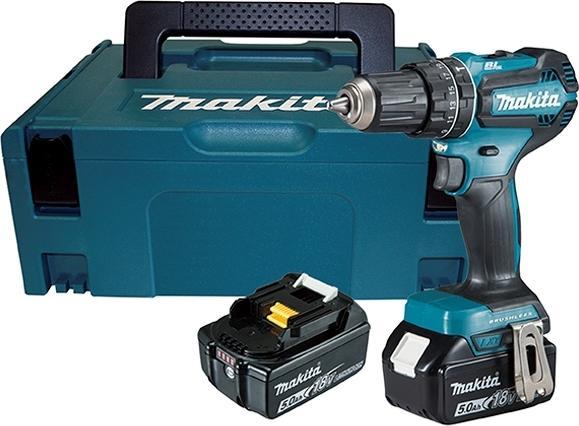 Actual product image Makita DDF484RTJ Cordless drill driver, 18 V, 2x 5.0 Ah Li-Ion, 54 (Rechargeable battery operated)