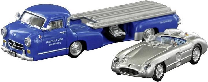 Produktbild Lemke Mercedes Benz Renntransporter Das Wunder + 300 SLR Roadster (Spur H0)