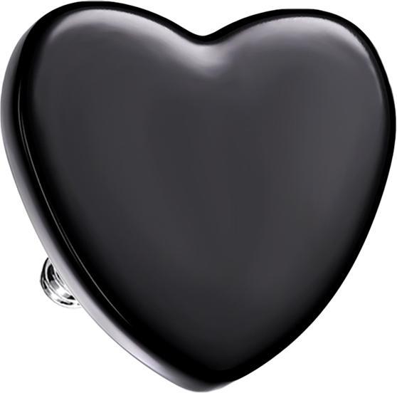 Produktbild Star Piercing Dermal Anchor Herz schwarz (ohne Messing, Chirurgenstahl 316L)