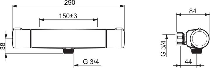 Productafbeelding Oras Nova 7461, Wastafel, Messing, Chroom
