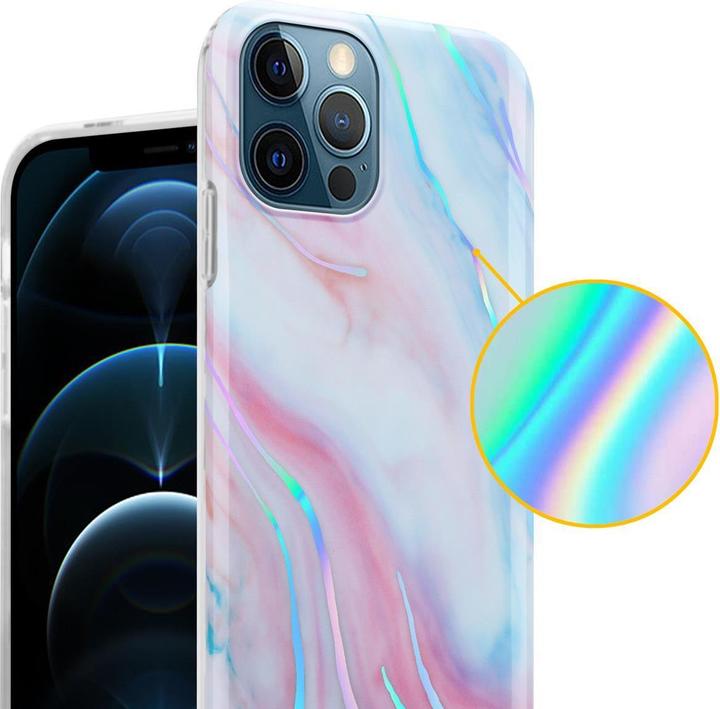 Image du produit Cadorabo Couverture IMD TPU Marbre coloré (Apple iPhone 12 Pro Max)