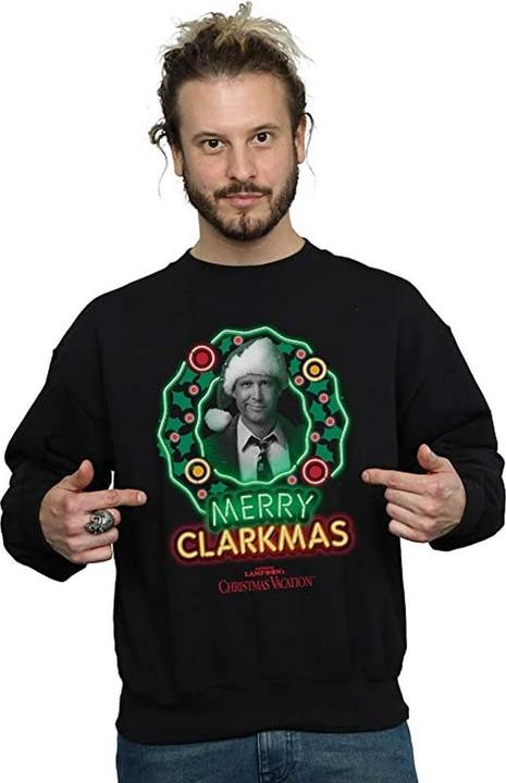 Produktbild National Lampoon´s Vacation National Lampoon's Christmas Vacation Greyscale Clarkmas Sweatshirt weihnachtliches Design (M)