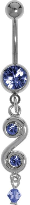 Bijouteria Bauchpiercing (Acrylglas, Chirurgenstahl 316L, Kristall, Messing rhodiniert)