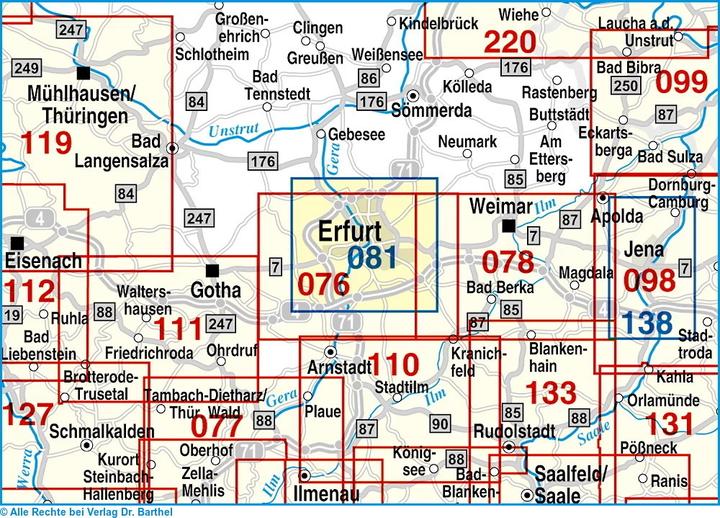 Produktbild Doktor Barthel Stadtplan Erfurt