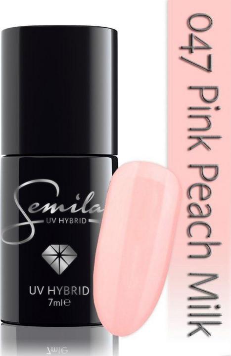 Semilac 047 Pink Peach Milk 7ml (Pink Peach Milk, UV gel varnish)