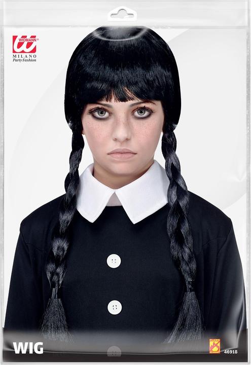 Actual product image Widmann Dark Girl children's wig