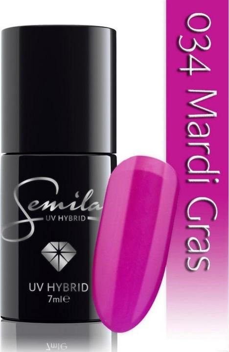 Semilac 034 Mardi Gras 7ml (Neonowy mix fuksji i fioletu, UV-Gel Lack)