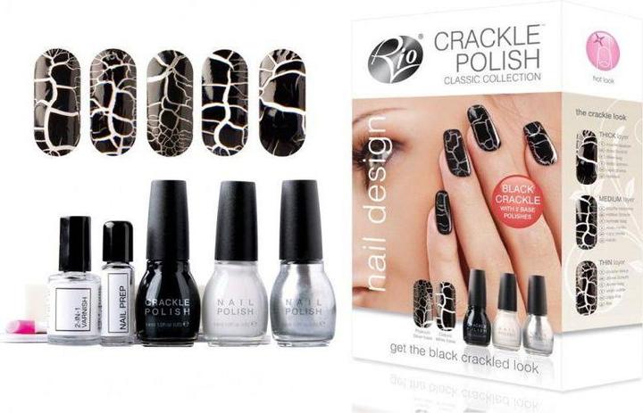 Rio Crackle Nails Classic" ( NCRC) (White, Black, Silver)