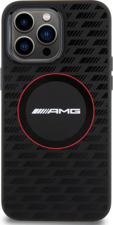 Actual product image Mercedes AMG AMHMP15X23SMRK iPhone 15 Pro Max 6.7" czarny/black hardcase Silicone Carbon Pattern MagSafe (Apple iPhone 15 Pro Max)