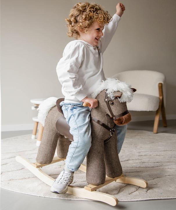 Actual product image Tryco Baby Schaukelpferd gross Grau