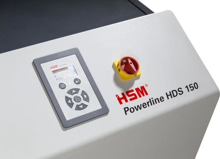 Actual product image HSM Powerline HDS 150 hard disk shredder, 1-stage, strip: 40 mm (Strip cut)