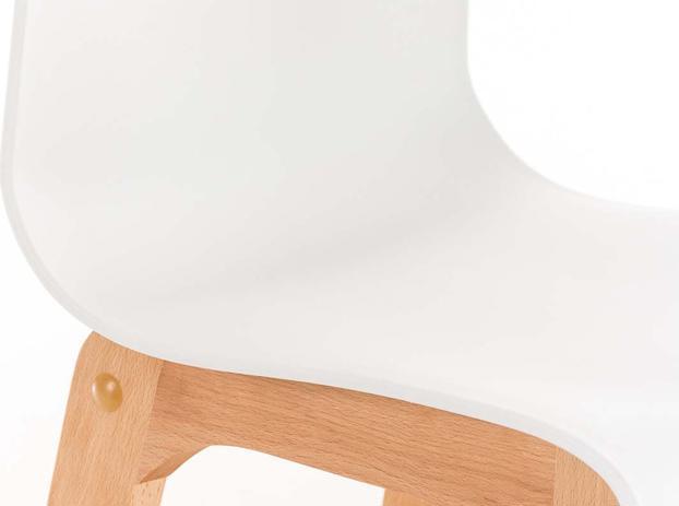 Actual product image CLP Barstool Hoover Natura 4-legged frame, white