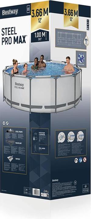 Immagine prodotto Bestway Acciaio Pro Max Piscina 366x100cm (Ø 366 x 100 cm)