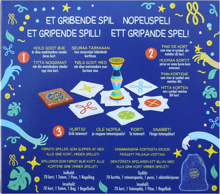 Actual product image Enigma Jungle Speed - Boardgame (Nordic) (JSBERT02S) (Swedish, Norwegian, Finnish, German)