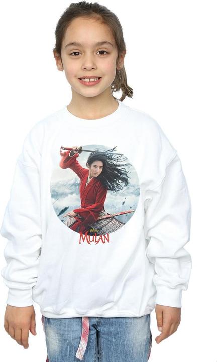 Actual product image Disney Girls Mulan Movie Sword Poster Sweatshirt (116)