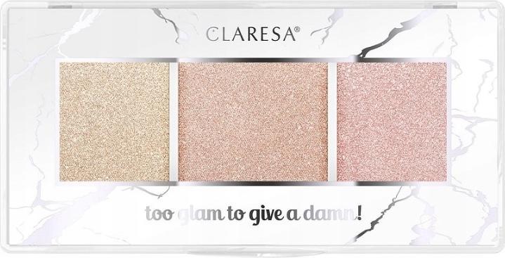 Claresa Too Glam To Give A Damn Highlighter Palette 12 Golden Glow 12.5G (Golden Glow 12.5G, Highlighter, 12.50 g)
