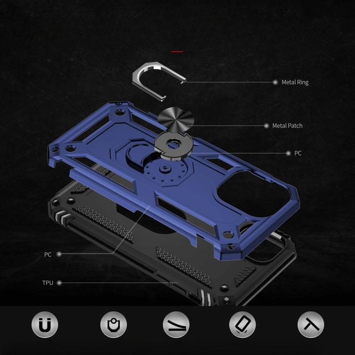 Immagine prodotto Cover-Discount iPhone 16 - Robusta cover posteriore con kickstand (Apple iPhone 16)