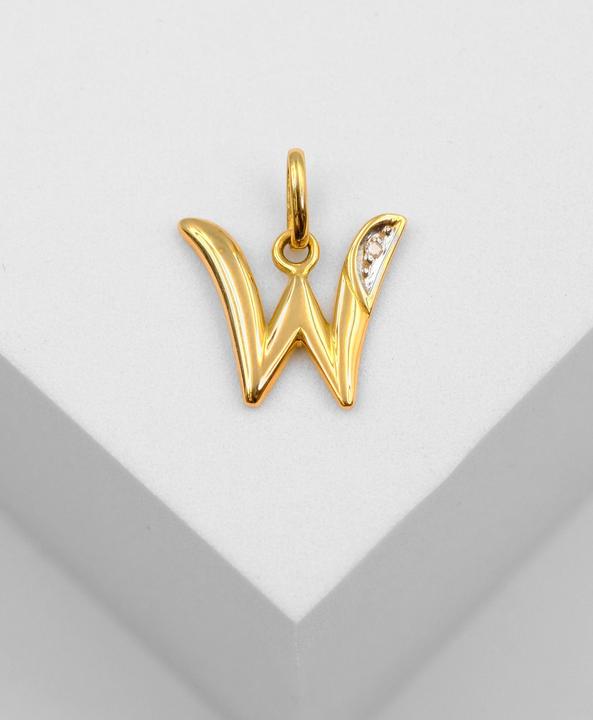 Actual product image Muau Letter (750/18 K Yellow gold)