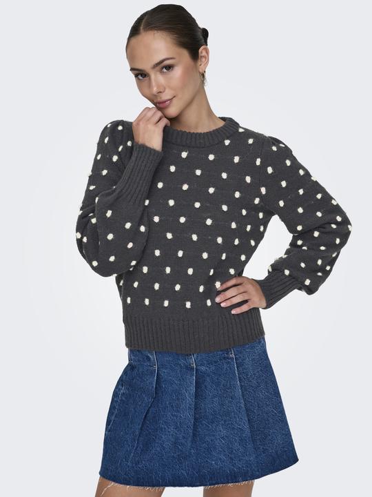 Produktbild JdY Normal geschnitten Hoch geschlossen Lange Bündchen Puffärmel Pullover Strickpullover (L)