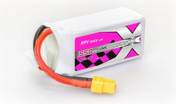 Actual product image ManiaX 100C FPV eXtreme 14.8V 1550mAh 100C XT60 (14.80 V, 1550 mAh)