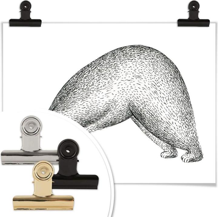 Actual product image Trenddeko Yoga bear 01 (80 x 60 cm)
