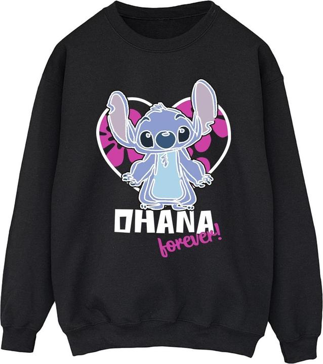 Actual product image Disney Mens Lilo And Stitch Ohana Forever Heart Sweatshirt (L)