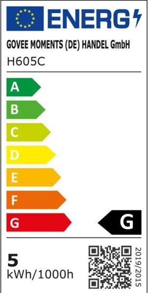 Energie-Label Govee Envisual (RGBIC, 360 cm, Indoor)