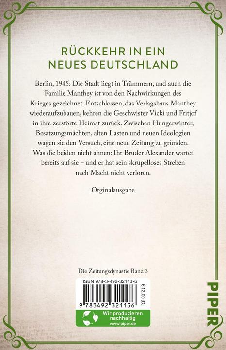 Produktbild Die Zeitungsdynastie – Neue Freiheit (Deutsch, Katrin Tempel, 2025)