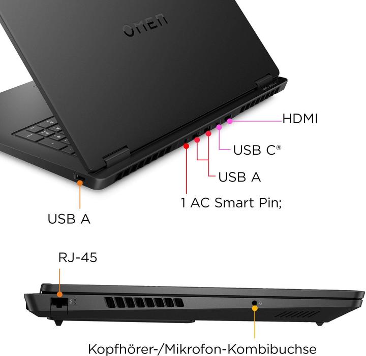 Immagine prodotto HP Omen 17-db0079ng (17.30", AMD Ryzen 7 8845HS, 32 GB, 1000 GB, DE)