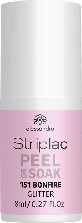 Produktbild Alessandro Striplac Peel or Soak - Bonfire (Glitter, Lila, Rosa, Abziehbarer Nagellack)