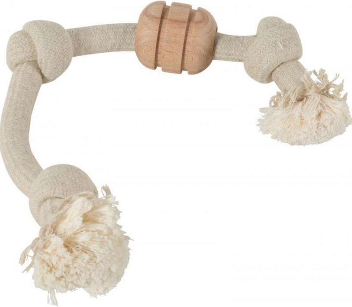 Immagine prodotto Zolux Giocattolo con corda WILD MIX 3 nodi, con disco di legno (Cane giocattolo da tiro)