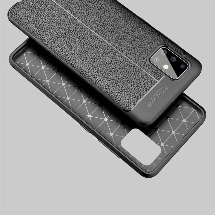 Actual product image Cadorabo TPU Cover Faux Leather Structure (Samsung Galaxy M40s)