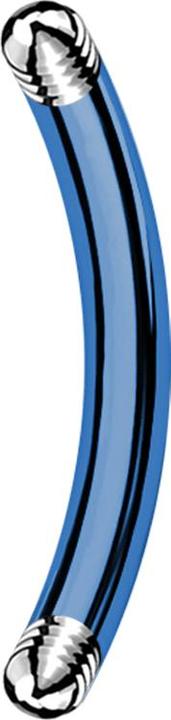 Star Piercing Bananen-Stab dunkelblau (ohne Messing, Chirurgenstahl 316L)
