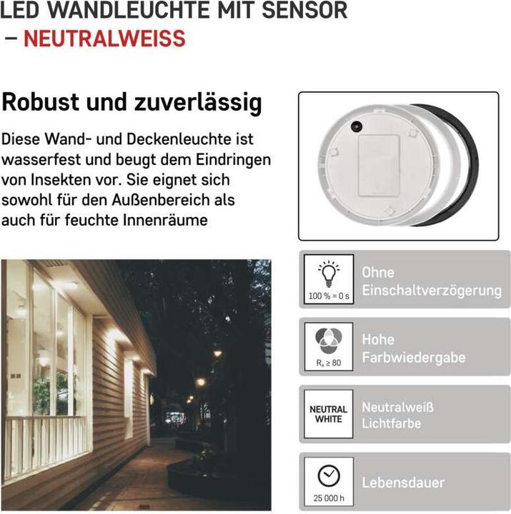 Actual product image Emos LED Deckenleuchte mit Bewegungsmelder (1100 lm)