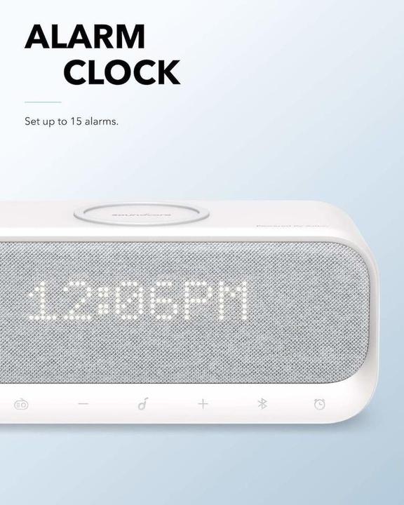 Actual product image soundcore Speaker clock with alarm clock Anker Wakey, Qi wireless charger, FM radio, 10 sleep sounds