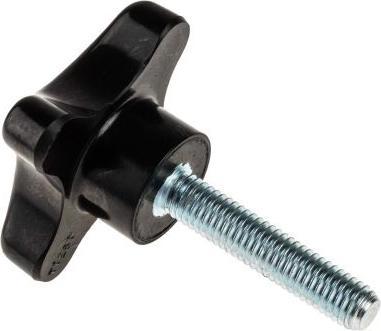 Actual product image Rs Pro Black phenolic male cross knob,M8x40mm