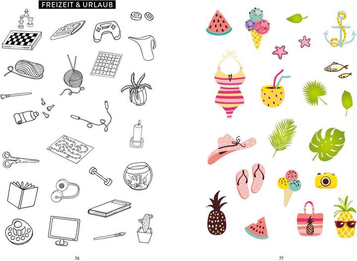 Produktbild Let's sketch! Das ultimative Sketchnotes-Stickerbuch – Über 600 Sticker: Symbole und Icons zum