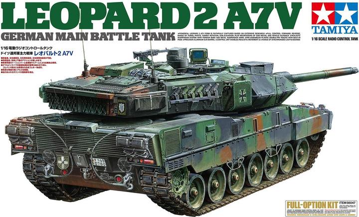 Actual product image Tamiya 1/16 RC German Battle Tank Leopard 2 A7V Full Option Kit