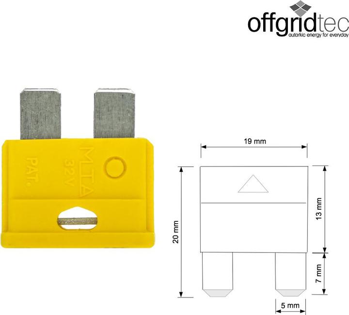 Image du produit Offgridtec 20A Fusible plat pour automobile 6-32V