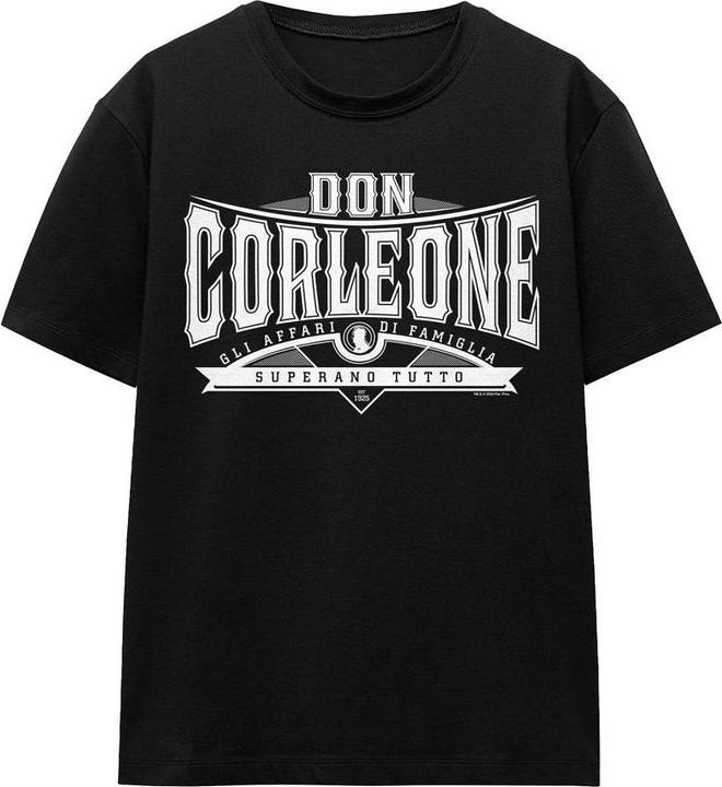 Actual product image The Godfather Unisex Adult Don Vito Corleone Text T-Shirt (L)