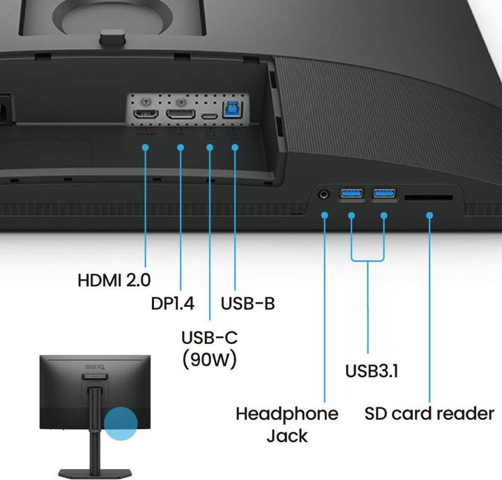 Immagine prodotto BenQ 61,2cm SW242Q 16:10 DP/HDMI/DVI gr.lift/piv. WUXGA (2560 x 1600 pixel, 24.10")