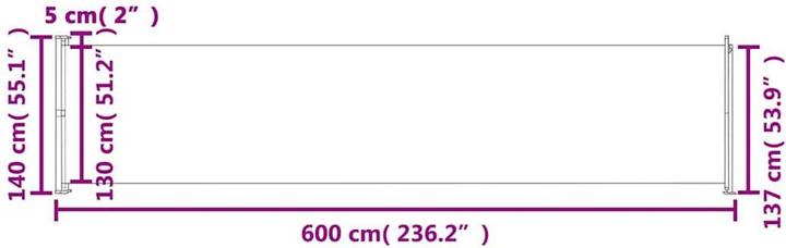 Actual product image VidaXL Seitenmarkise (6 m)