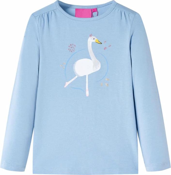 Produktbild VidaXL Kinder-Langarmshirt Hellblau 128,Material: 95 % Baumwolle. 5 (128)