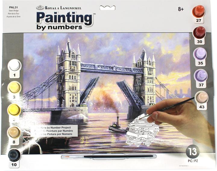 Image du produit Magni Peinture par numéros - Profi "Tower Bridge", tableau DIY d'environ 40 x 32,5 cm, 7 couleurs
