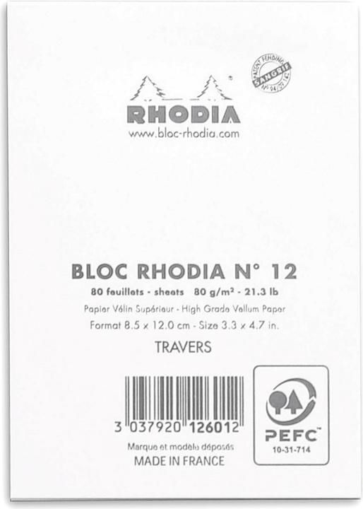 Immagine prodotto Rhodia Blocchi pinzati 80g Basi (A1, Righe)