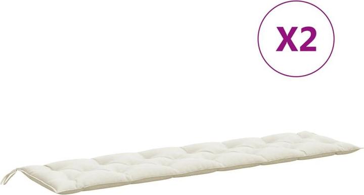 Image du produit VidaXL Coussins de banc de jardin 2 pcs. tissu (200 x 50 x 7 cm)