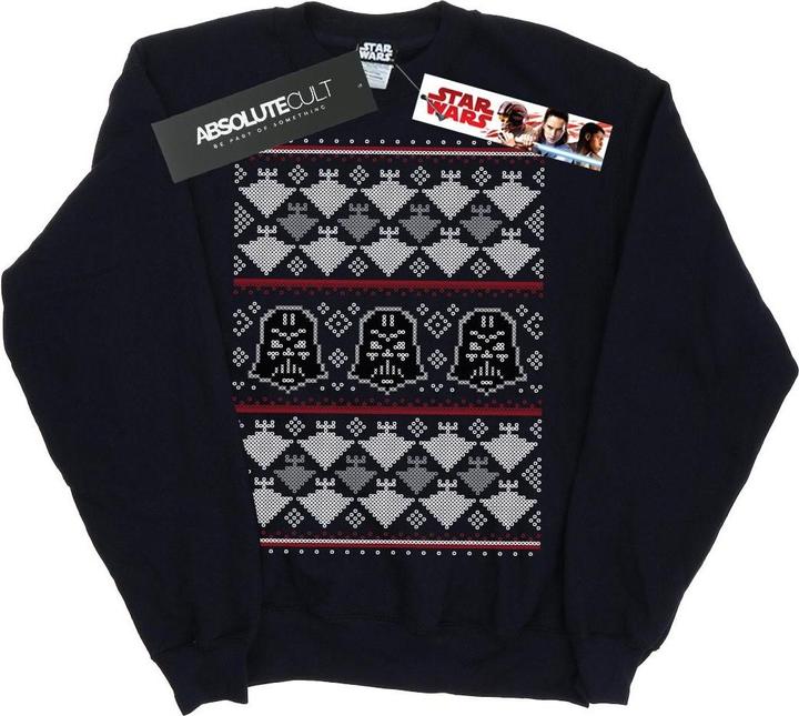 Star Wars Christmas Vader Imperial Starship Fair Isle Sweatshirt