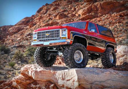 Immagine prodotto Traxxas TRX-4 79 Chevy Blazer rosso/nero 1/10 Crawler RTR spazzolato, senza clip, senza batteria e (RTR pronto all'uso)