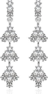 Image du produit Agato Boucles d'oreilles étincelantes avec zircons clairs Agt-E113pw